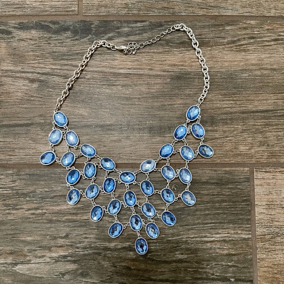 Sold 3 for $10 Sky Blue Layered Dangle Necklace - Picture 2 of 2